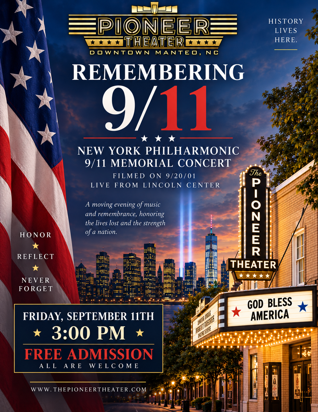 New York Philharmonic 9/11 Memorial Concert filmed on 9/20/01 Live from Lincoln Center